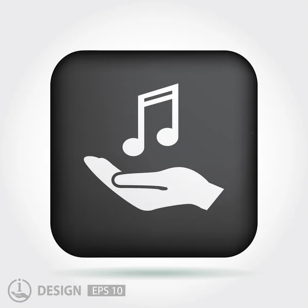 Pictograph of music icon — Stock Vector