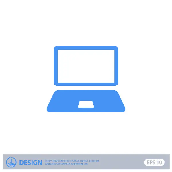 Pictograph of computer icon — Stock Vector