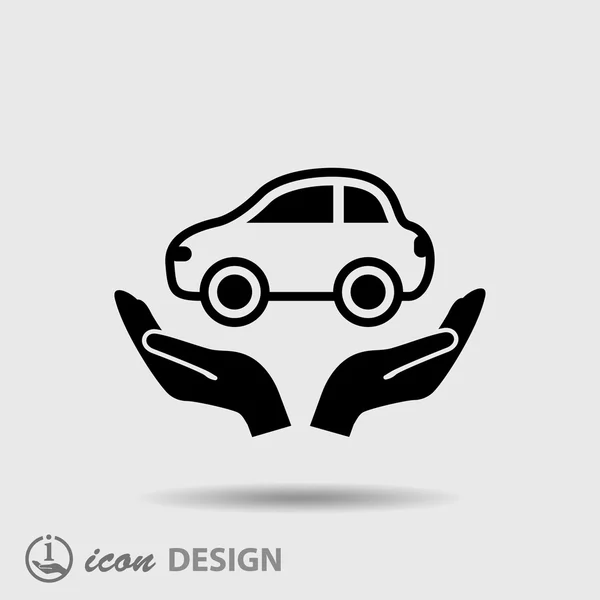 車の手の絵文字 — ストックベクタ