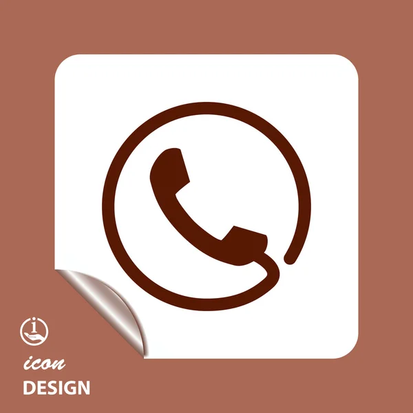 Pictograph of phone icon — Stock Vector