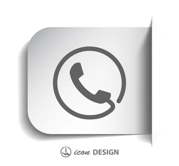 Pictograph of phone icon — Stock Vector