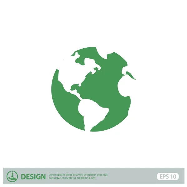 Pictograph van globe of planeet — Stockvector