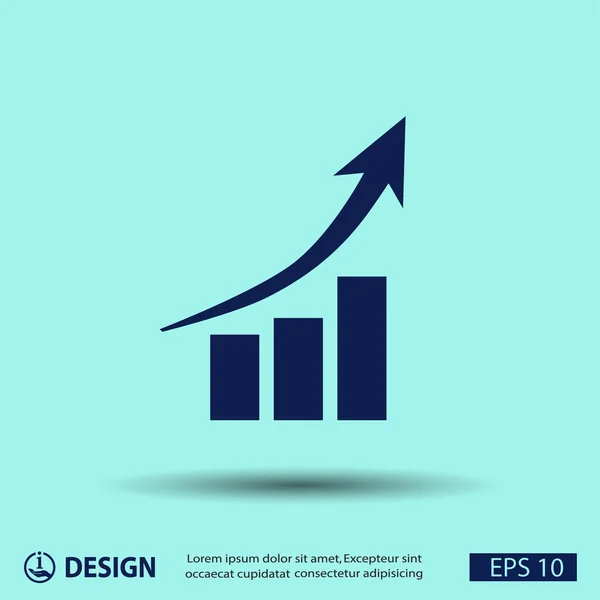 Pictograph van grafiek pictogram — Stockvector