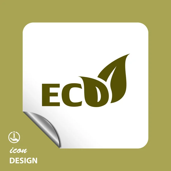 Pictograph of eco icon — Stock Vector