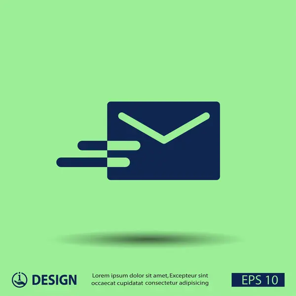 Ikona obálky elektronické pošty — Stockový vektor