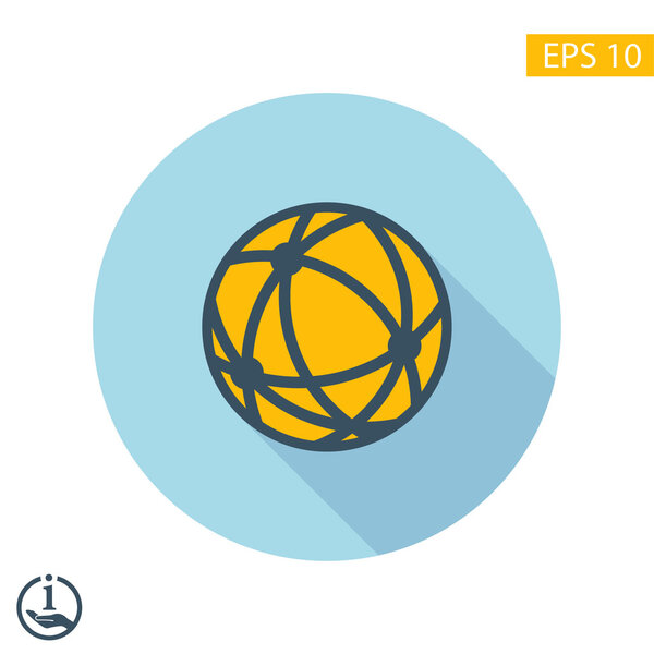 Пиктограф контура земного шара
