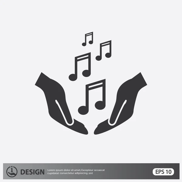 Pictografía de notas musicales — Vector de stock