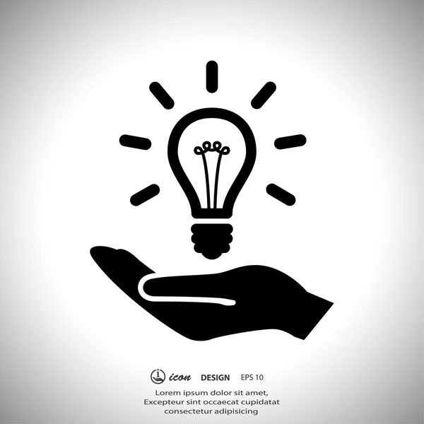 Light bulb icon — Stock Vector