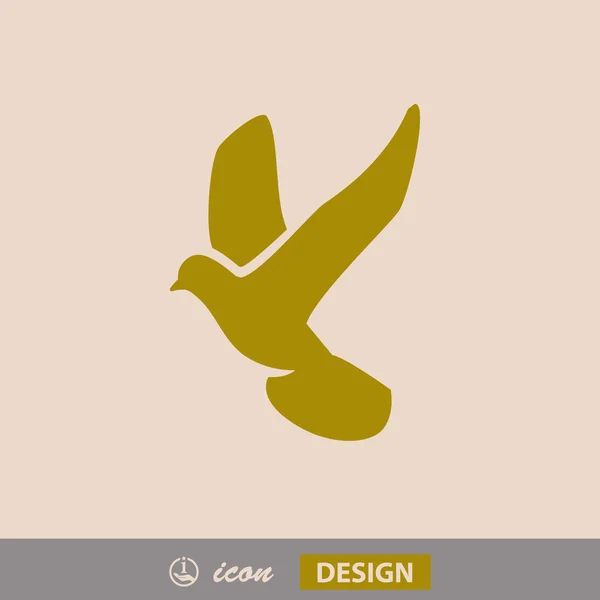 Пиктограф иконы птицы — стоковый вектор