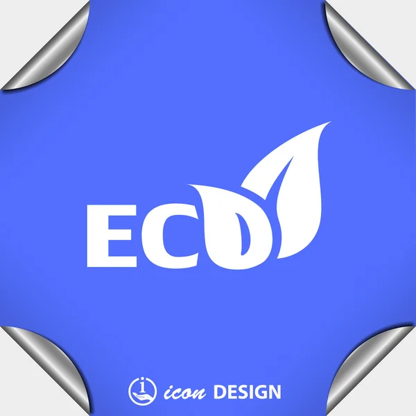 Pictograph of eco icon — Stock Vector