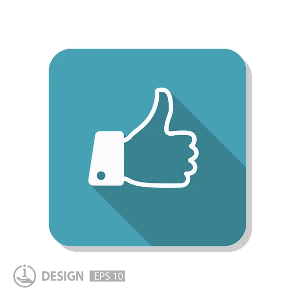 Pictograph of like icon — Stock Vector