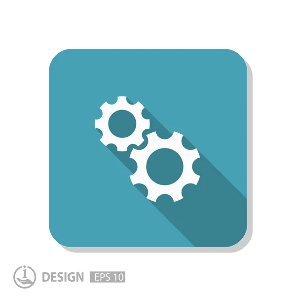 Pictogramme des engrenages de roue dentée — Image vectorielle