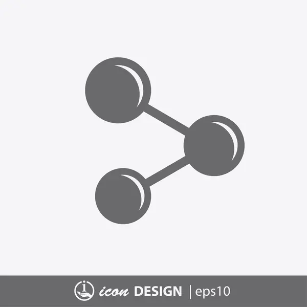 Pictograph dari ikon berbagi - Stok Vektor
