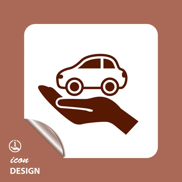 Pictografía del icono del coche — Vector de stock