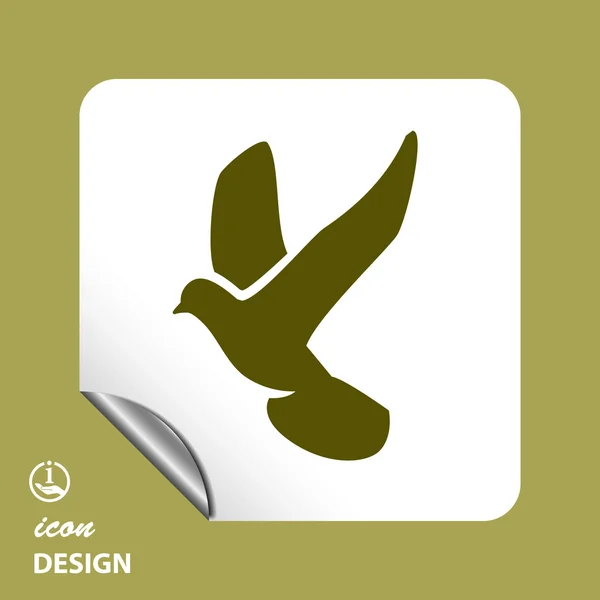 Pictograph madár ikon — Stock Vector