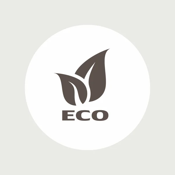 Эко-знак с листьями — стоковый вектор