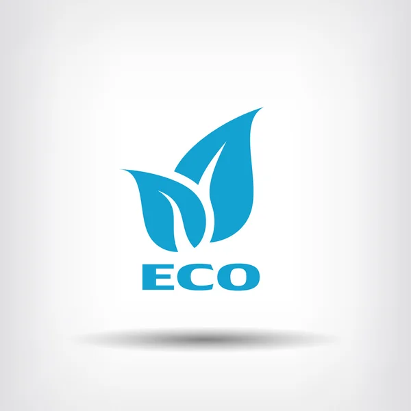 Eco teken met bladeren — Stockvector