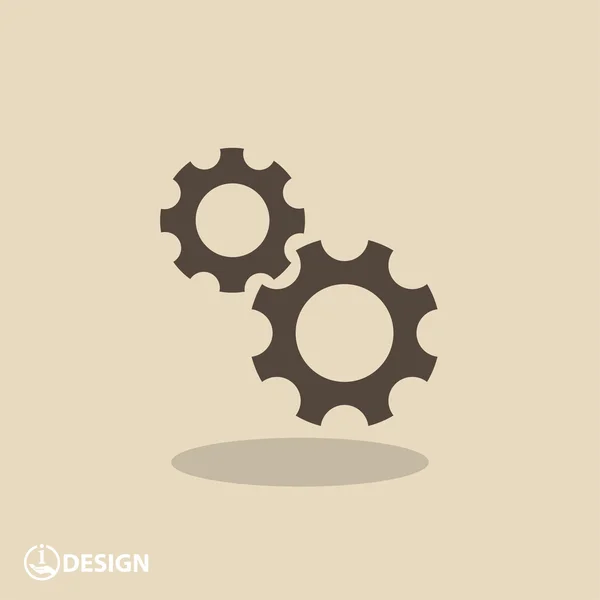 Pictograph of cogwheel gears — Stock Vector