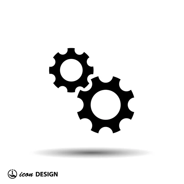 Pictogramme des engrenages de roue dentée — Image vectorielle