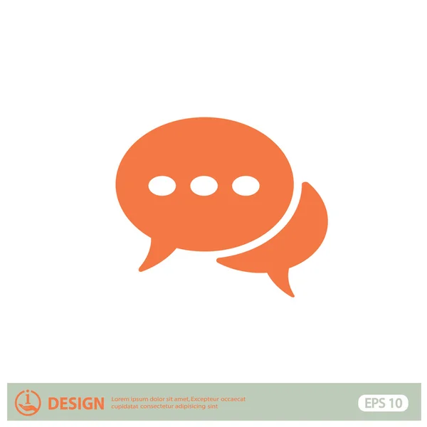 Pictograph of message or chat — Stock Vector