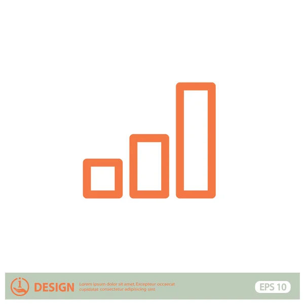Pictograph of statistic graph — Stock Vector