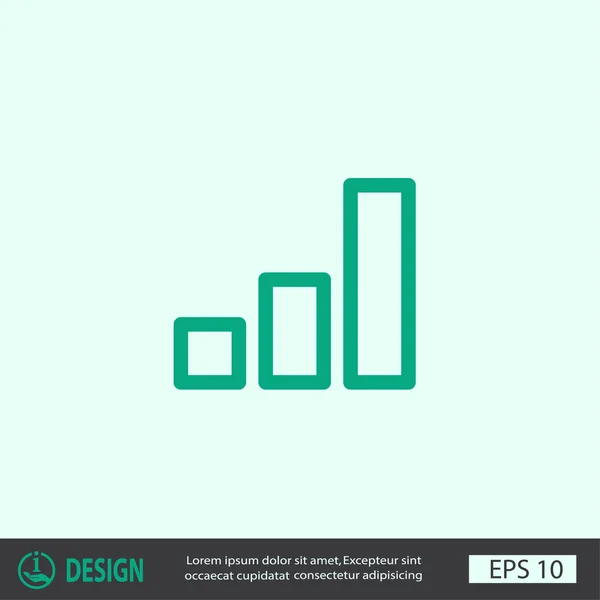 Pictograph van statistiek grafiek — Stockvector