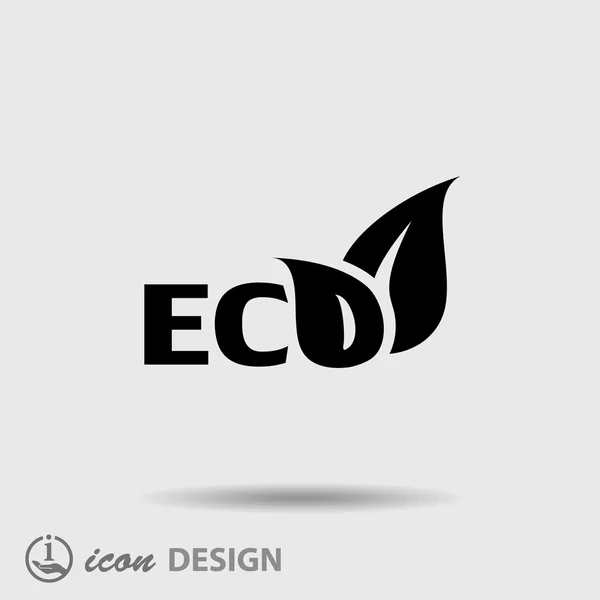 Pictograph of eco icon — Stock Vector