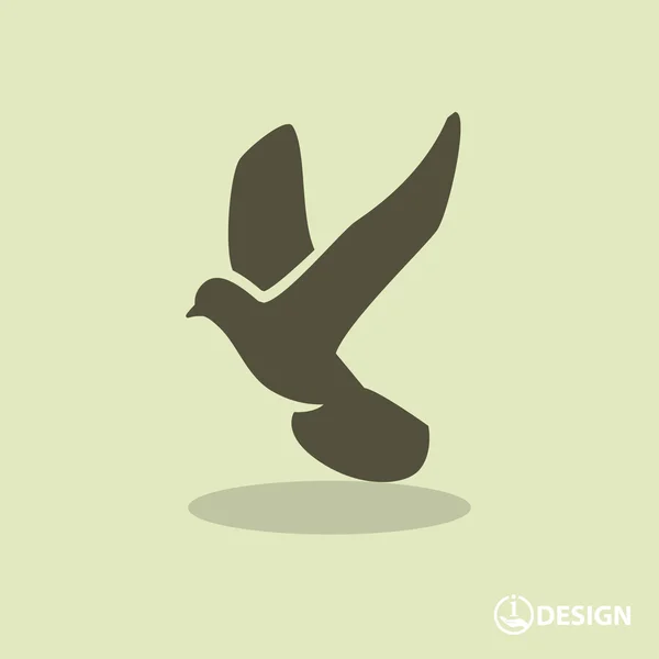 Pictograph madár ikon — Stock Vector