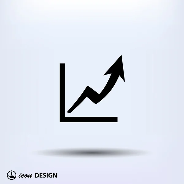 Pictograph Graph med pil — Stock vektor