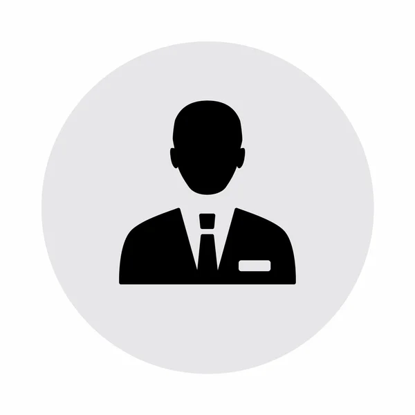 Pittogramma dell'icona dell'uomo d'affari — Vettoriale Stock