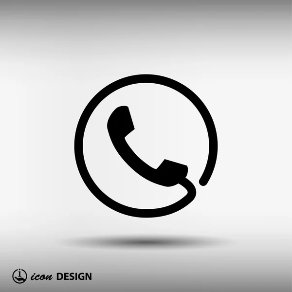 Pictograph of phone icon — Stock Vector