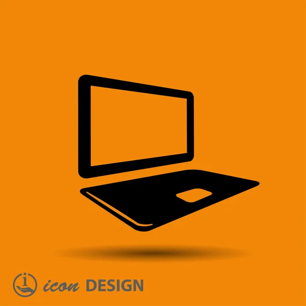 Pictograph of computer icon — Stock Vector