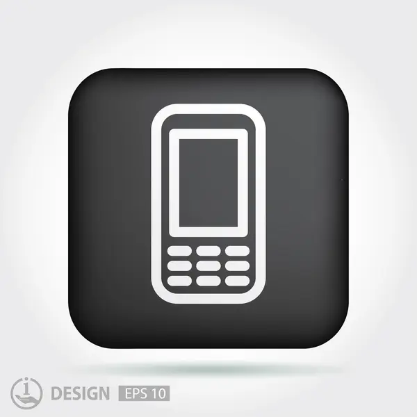 Pictogramme de téléphone portable — Image vectorielle