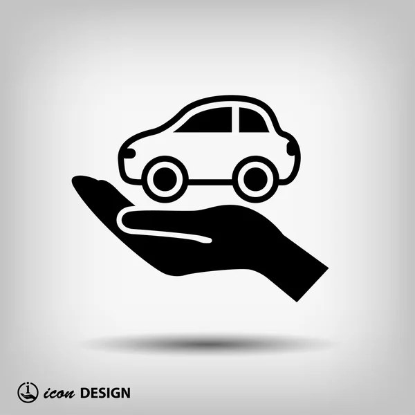 Pictografía del icono del coche — Vector de stock