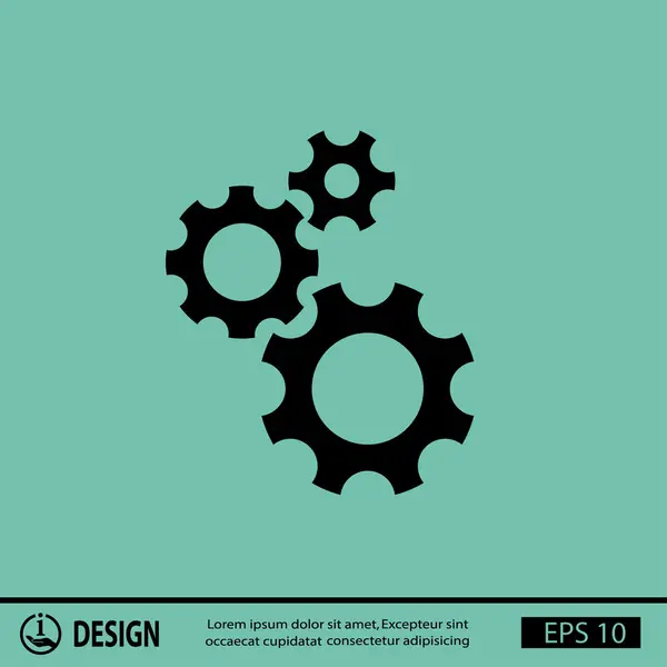 Piktogramm der Zahnräder — Stockvektor