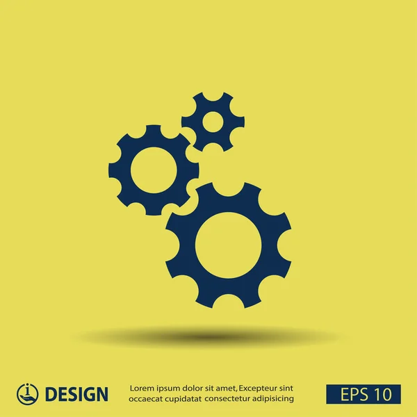 Pictografía de ruedas dentadas — Archivo Imágenes Vectoriales