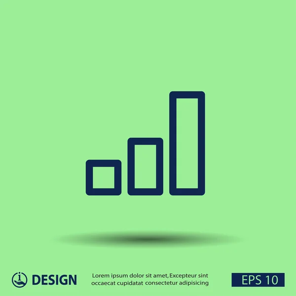 Piktograph der statistischen Graphik — Stockvektor