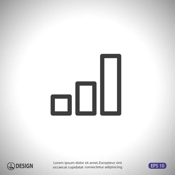 Pictograph of statistic graph — Stock Vector