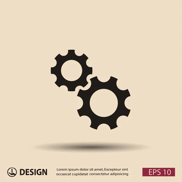 Pictograph of cogwheel gears — Stock Vector