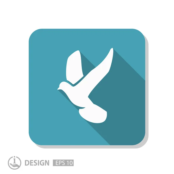 Pictograph of bird icon — Stock Vector