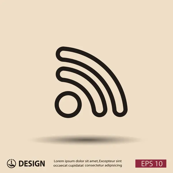 Pictogramme de la communication RSS — Image vectorielle