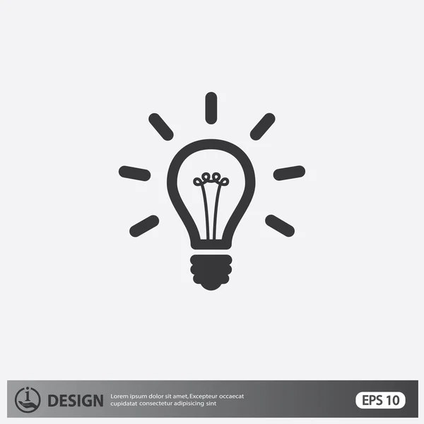 Pictograph of light bulb — Stock Vector