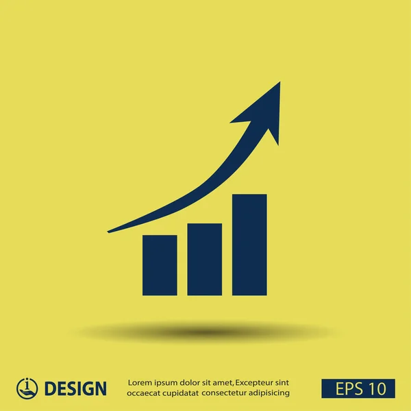 Pictografía del icono del gráfico — Archivo Imágenes Vectoriales
