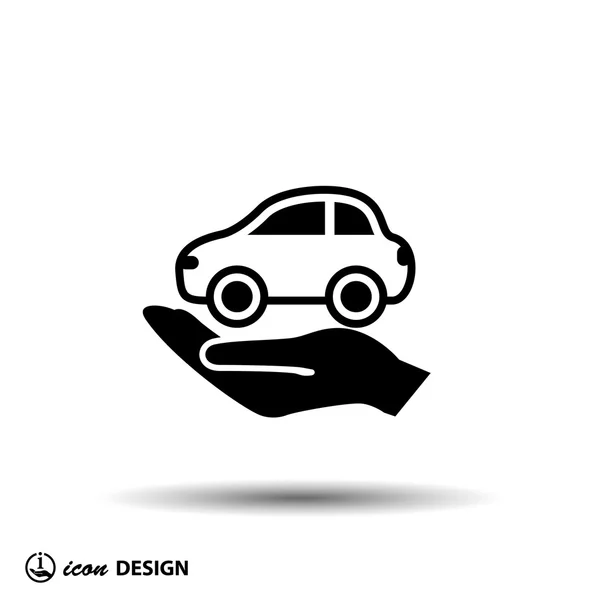 Pictografía del icono del coche — Vector de stock