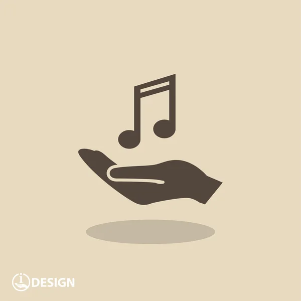 Pictograph of music icon — Stock Vector