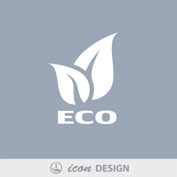 Öko-Schild mit Blättern — Stockvektor