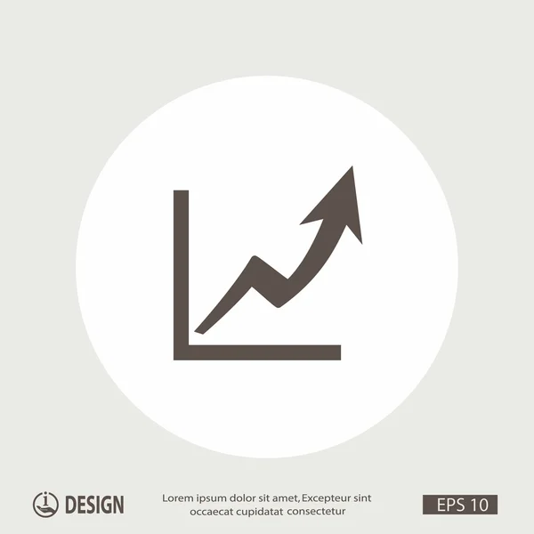 Pictograph Graph med pil — Stock vektor