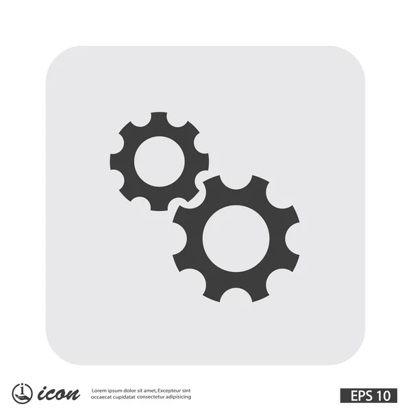 Pictograph of cogwheel gears — Stock Vector