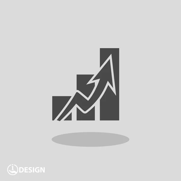 Pictograma de gráfico com seta — Vetor de Stock