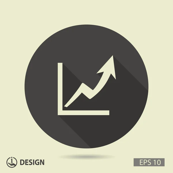 Pittogramma dell'icona del grafico — Vettoriale Stock